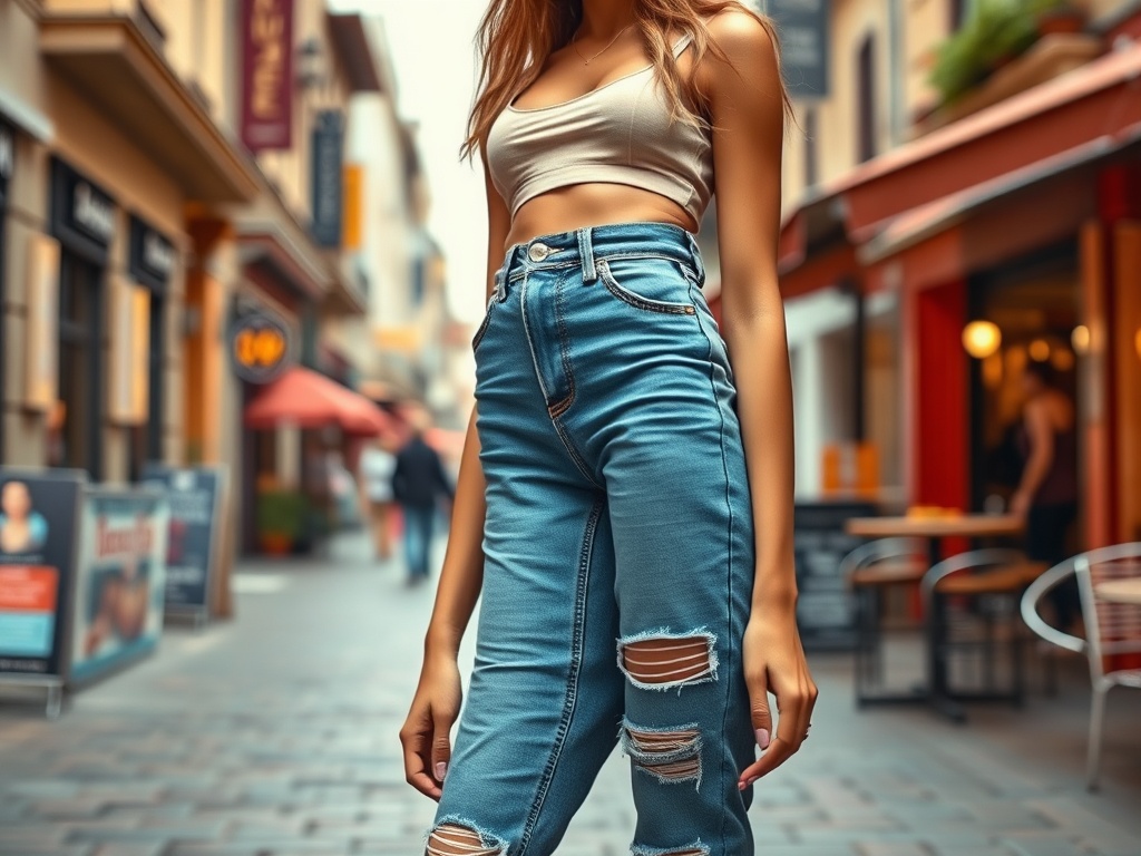 bucurestiservicii.ro | Blugi cu tiv înalt și tăiat: stil urban